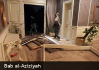 Ataques de la OTAN destruye edificio de la residencia de Gaddafi