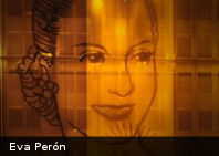 Inauguran gigantografía en homenaje a los 59 años de la muerte de Eva Perón