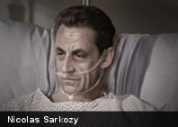Polémica campaña publicitaria muestra al presidente Sarkozy en su lecho de muerte