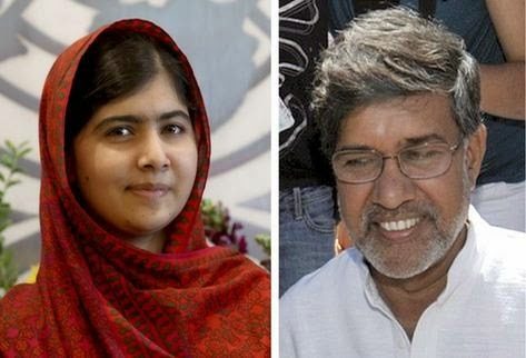 Malala Yousafzai y Kailash Satyarthi premios Nobel de la Paz 2014