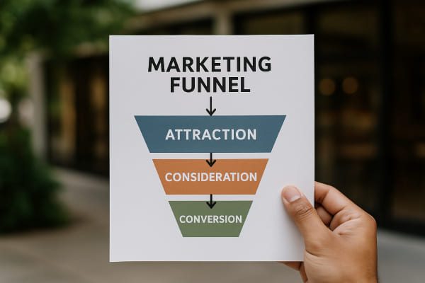 ¿Cómo funciona el embudo de marketing en negocios locales?